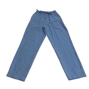 Koret Francisca Pants Blue Gingham Check Spring Fling Microfiber Size 8 Women
